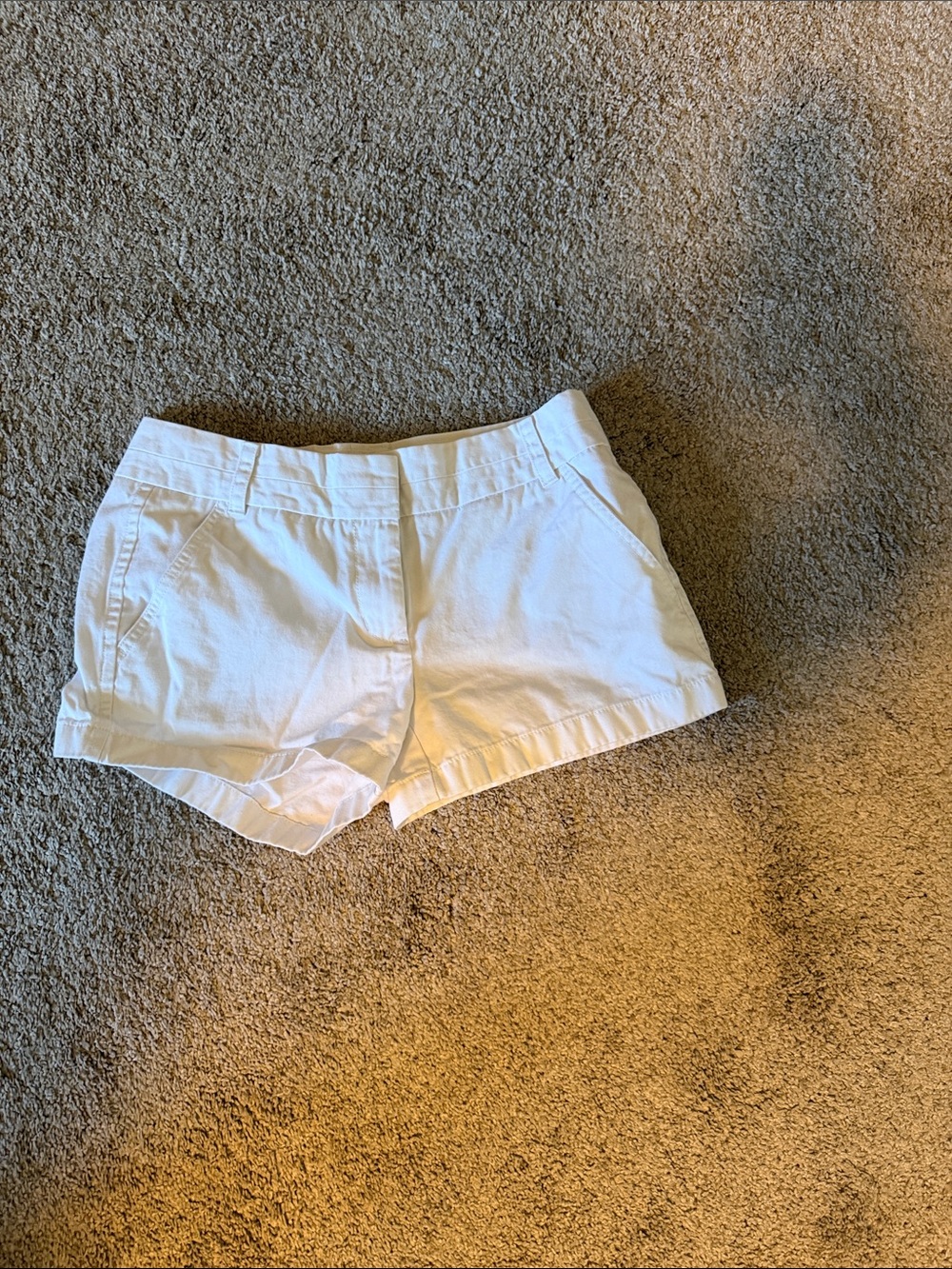 J. Crew White High Waist Cotton Shorts